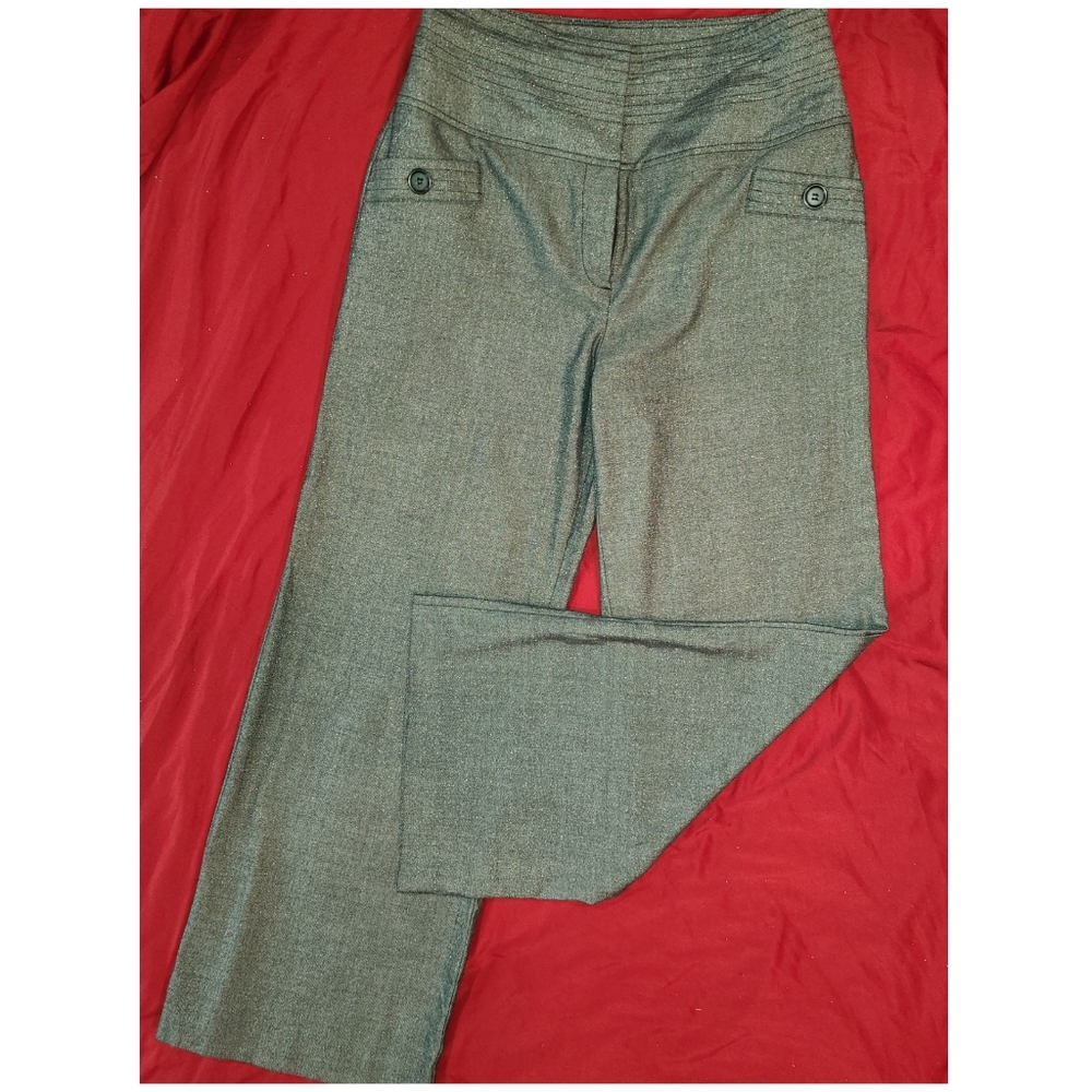 Worthington Charcoal Gray Wide Leg High Waist Pant